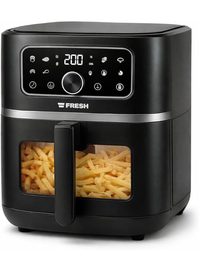 Fresh FAF-D1500B 5L Air Fryer, 1500W, Digital Display, Black